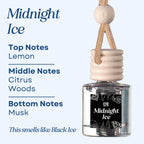 Midnight Ice Scented Hanging Refillable Car Freshener Diffuser