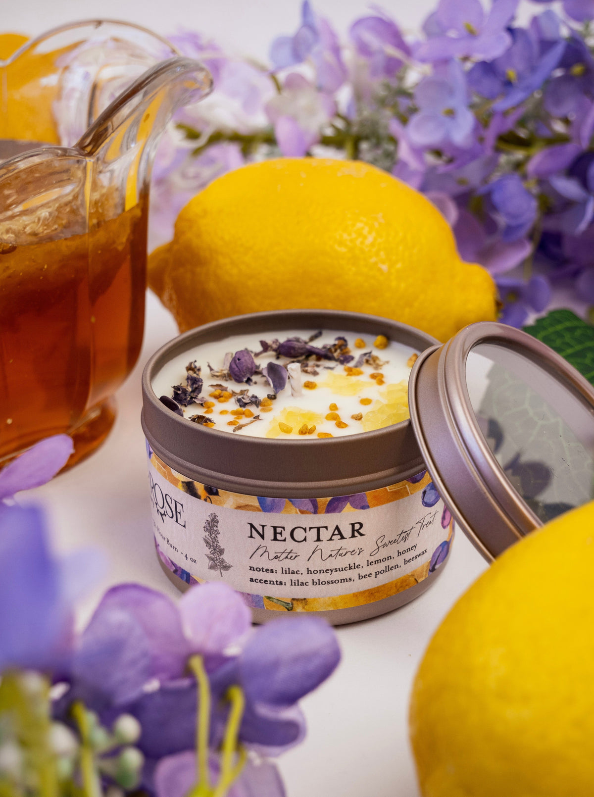 NECTAR Lilac Lemon Honey Candle — Select Your Size