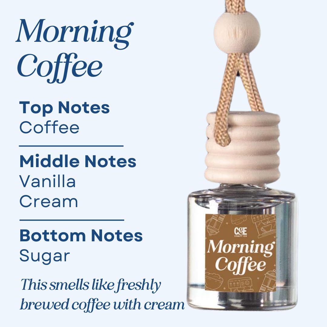 Morning Coffee Scented Hanging Refillable Car Freshener Diffuser