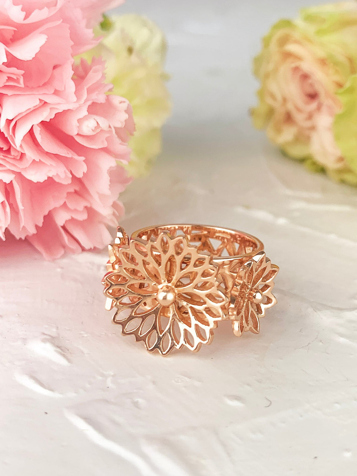 Big Bouquet Filigree Ring — Select Your Color & Size