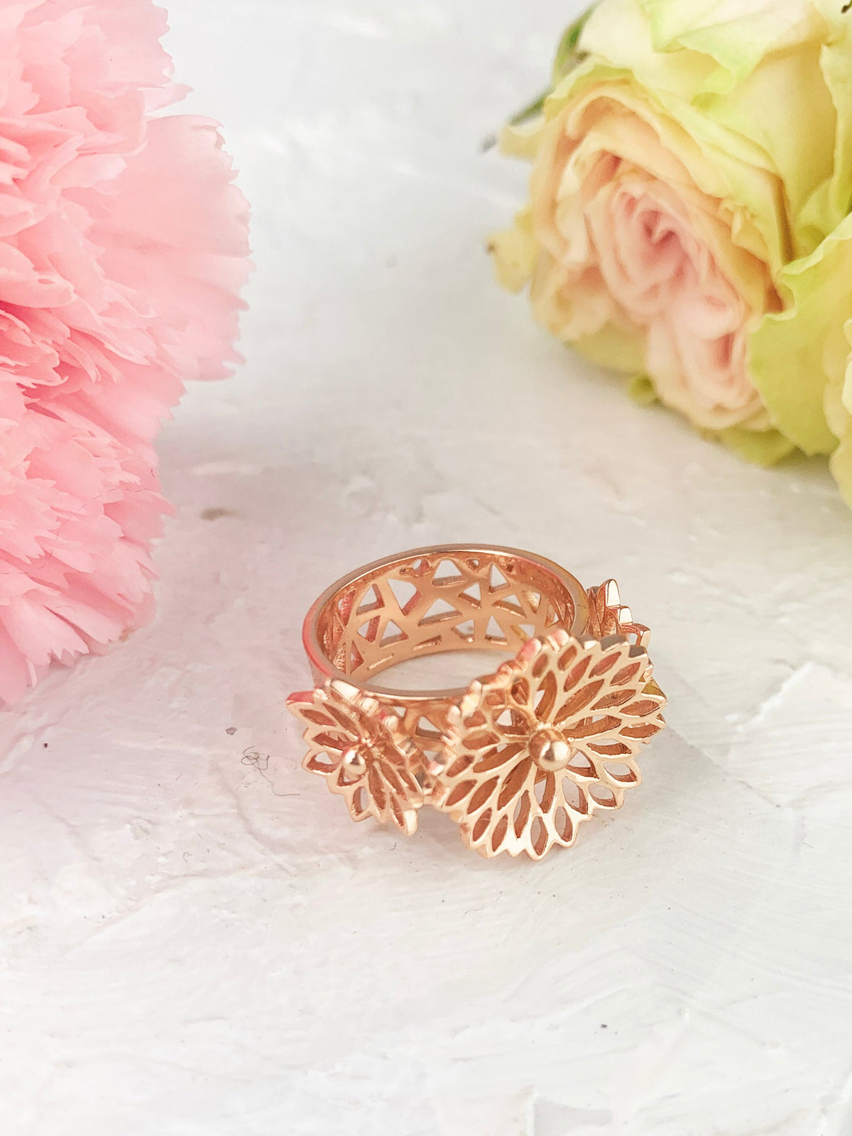 Big Bouquet Filigree Ring — Select Your Color & Size