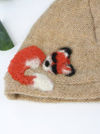 Sleeping Fox Cashmere Hat - Newborn — Select Your Color