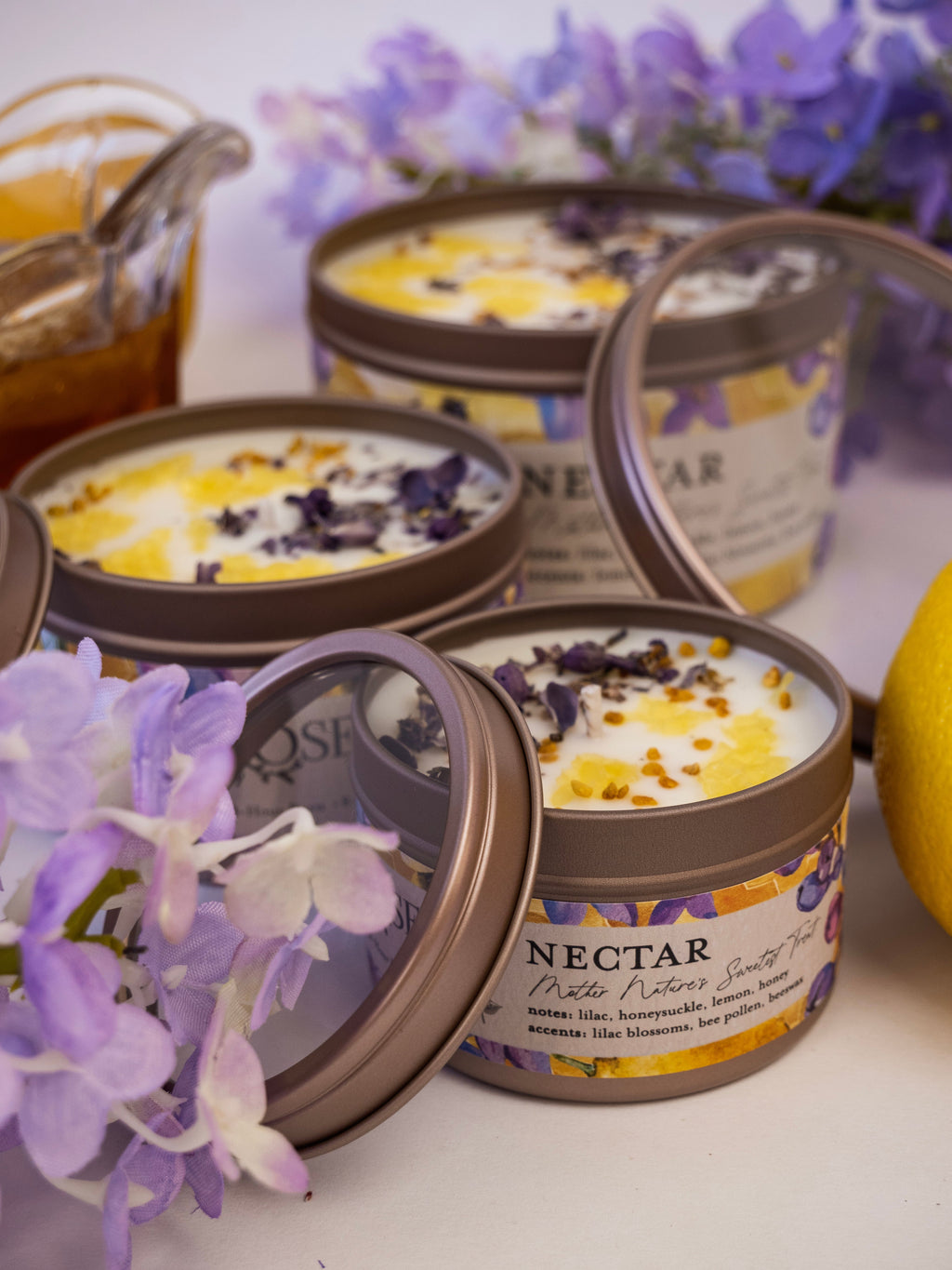 NECTAR Lilac Lemon Honey Candle — Select Your Size