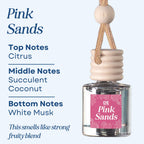 Pink Sands Scented Hanging Refillable Car Freshener Diffuser