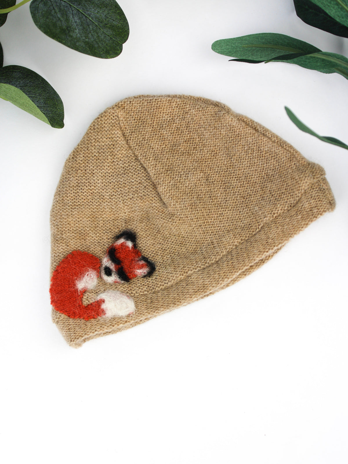 Sleeping Fox Cashmere Hat - Newborn — Select Your Color
