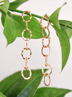 Organic Chain Link Earrings — Select Your Color