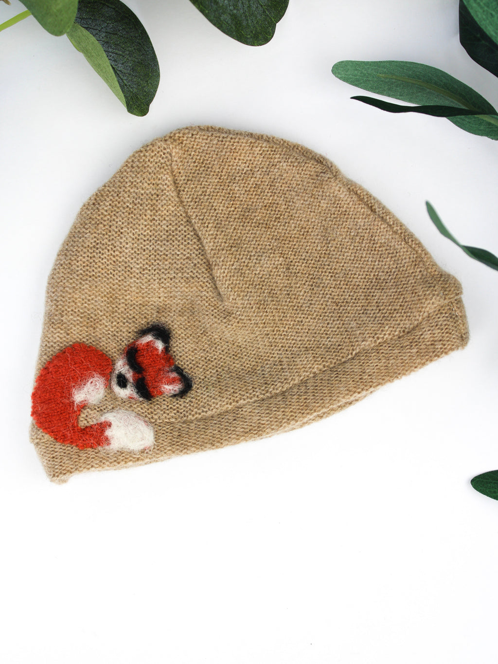 Sleeping Fox Cashmere Hat - Newborn — Select Your Color