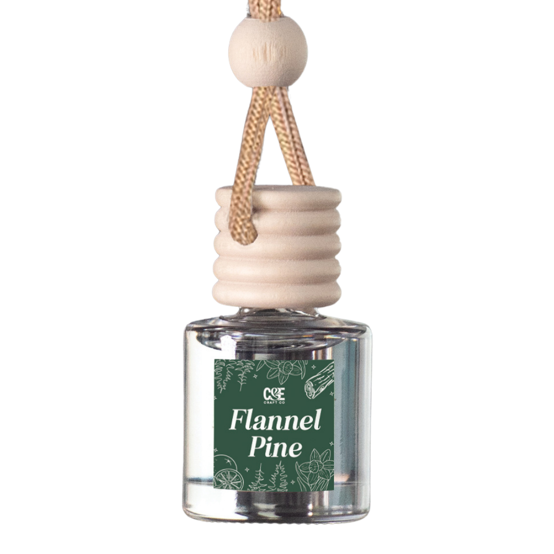 Flannel Pine Scented Hanging Refillable Car Freshener Diffuser