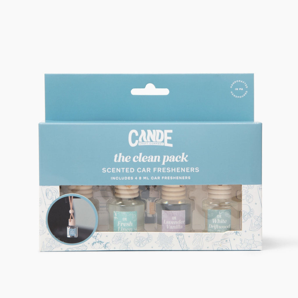 Four-Pack Hanging Refillable Car Freshener Diffusers Bundle — Choose Your Scent Pack