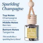 Sparkling Champagne Scented Hanging Refillable Car Freshener Diffuser