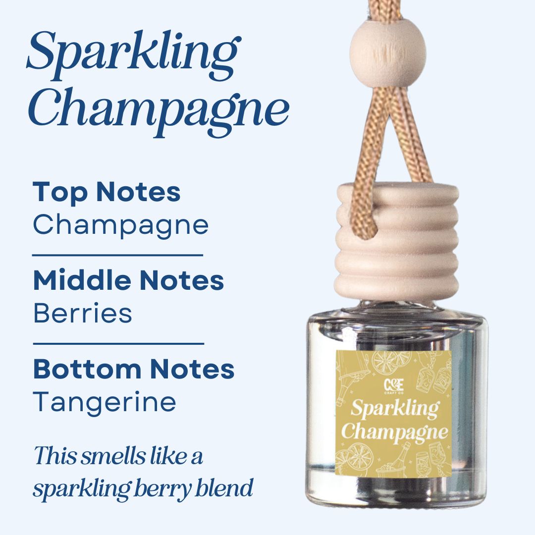 Sparkling Champagne Scented Hanging Refillable Car Freshener Diffuser