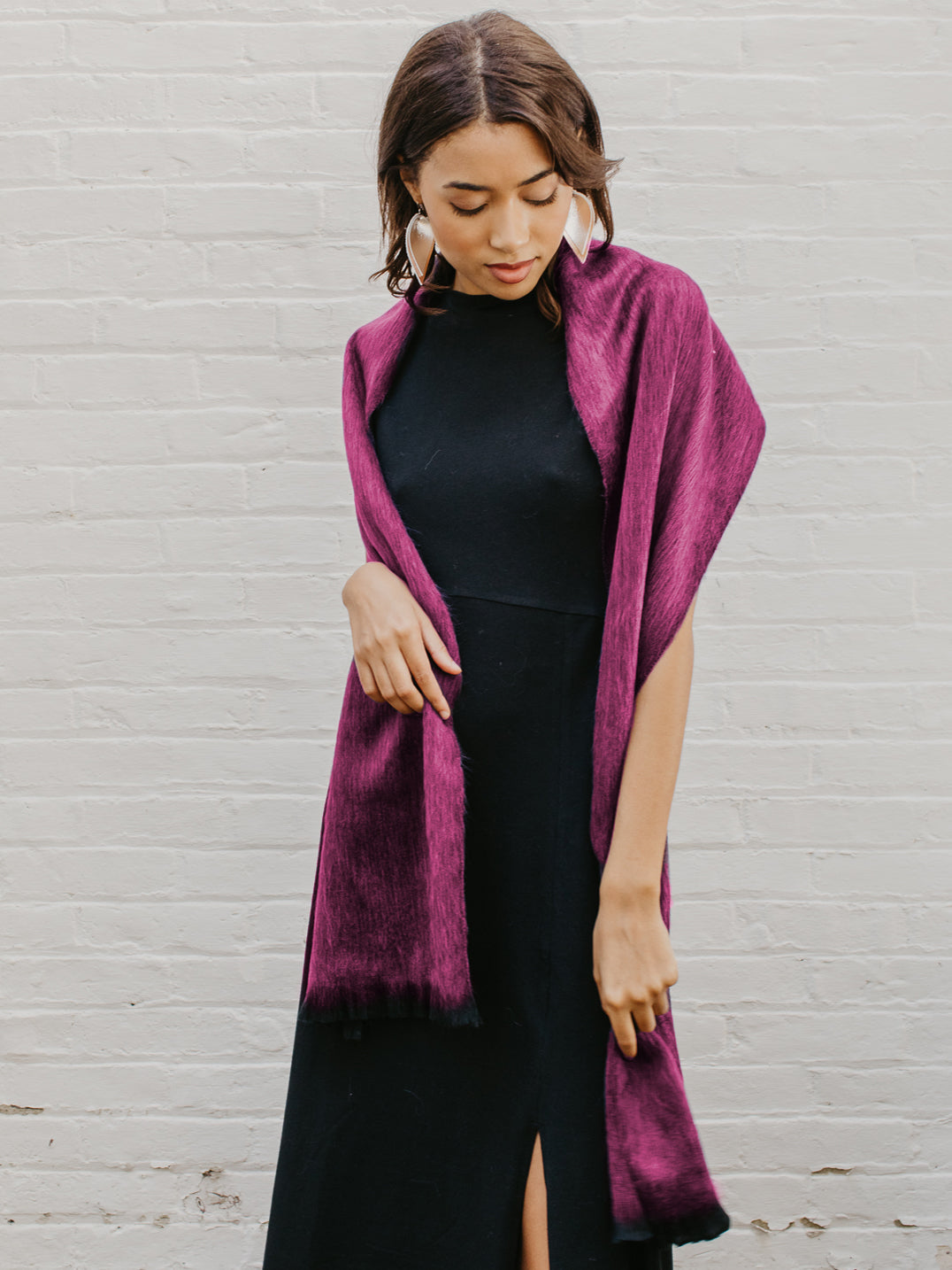 Brushed Alpaca Solid Scarf — Select Your Color