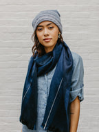 Brushed Alpaca Striped Scarf — Select Your Color