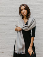 Brushed Alpaca Striped Scarf — Select Your Color