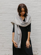 Brushed Alpaca Striped Scarf — Select Your Color