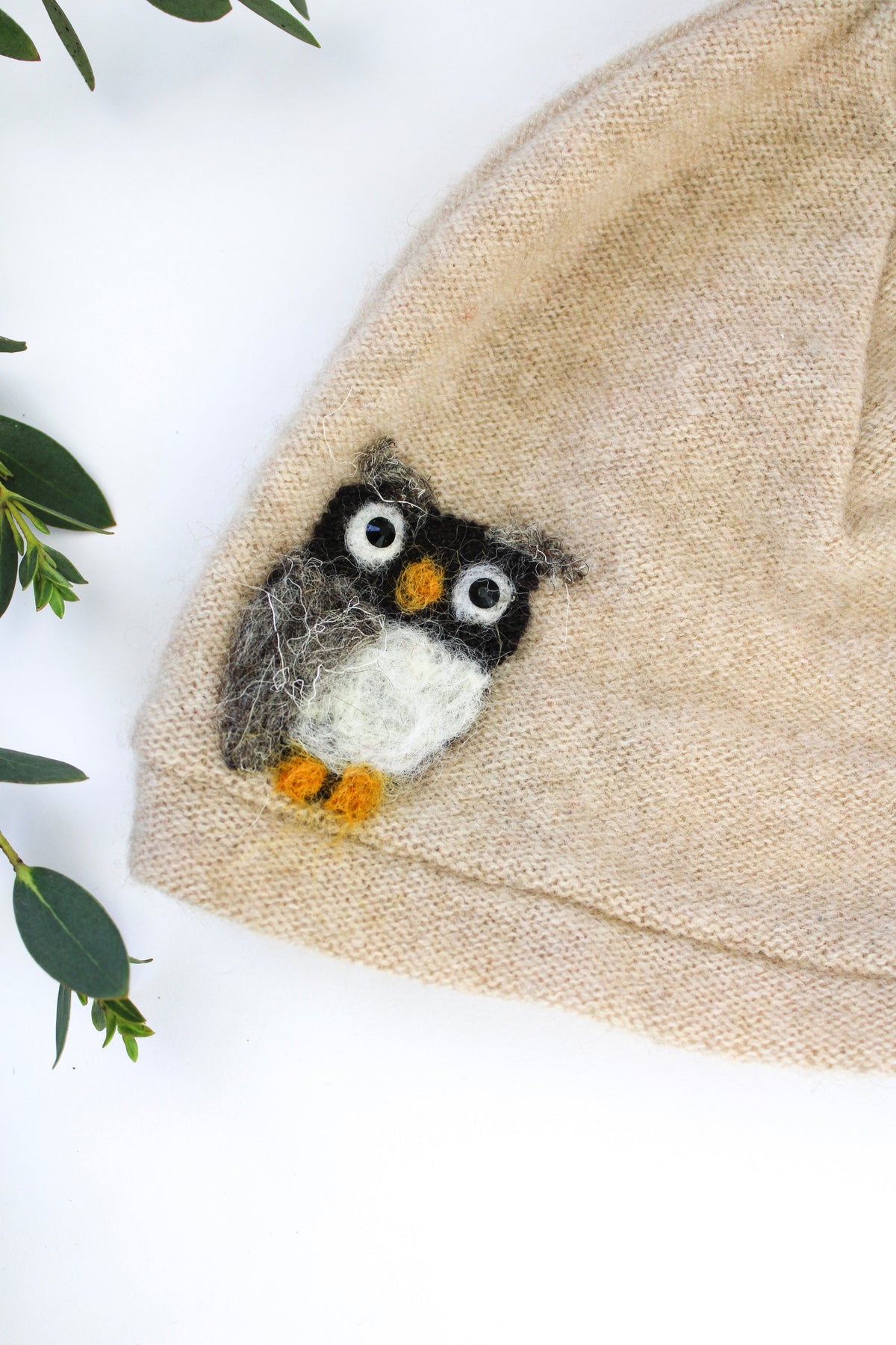 Owl Cashmere Hat - Baby — Select Your Color
