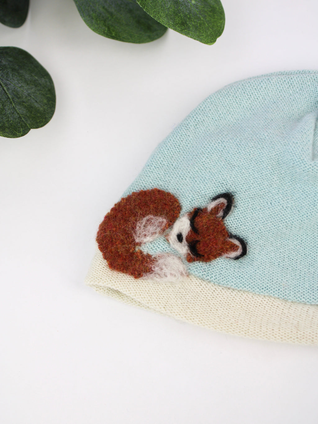 Sleeping Fox Cashmere Hat - Newborn — Select Your Color