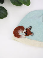 Sleeping Fox Cashmere Hat - Newborn — Select Your Color
