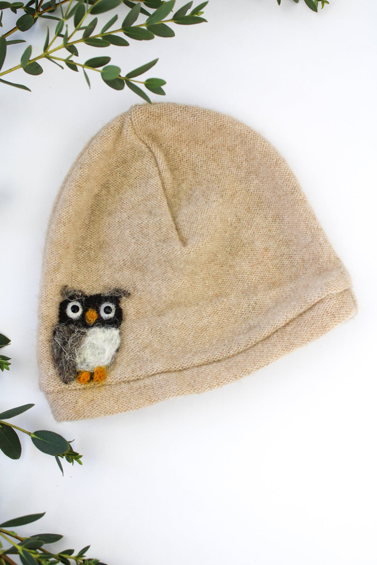 Owl Cashmere Hat - Baby — Select Your Color