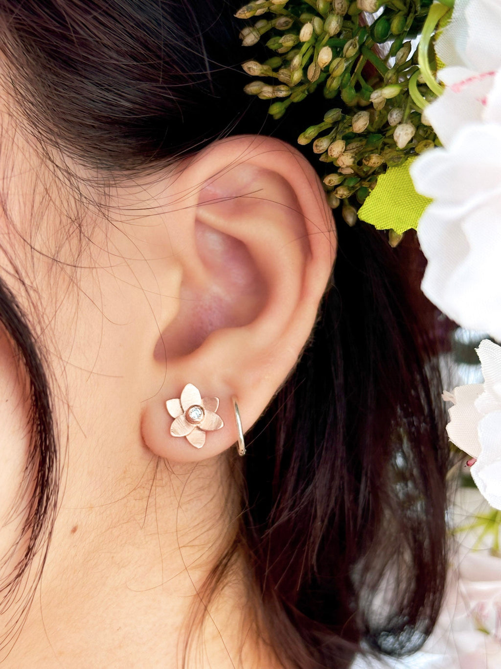 Petite Floral Stud Earrings — Select Your Color