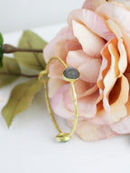Three Stone Bangle Bracelet (size XS) — Select Your Color