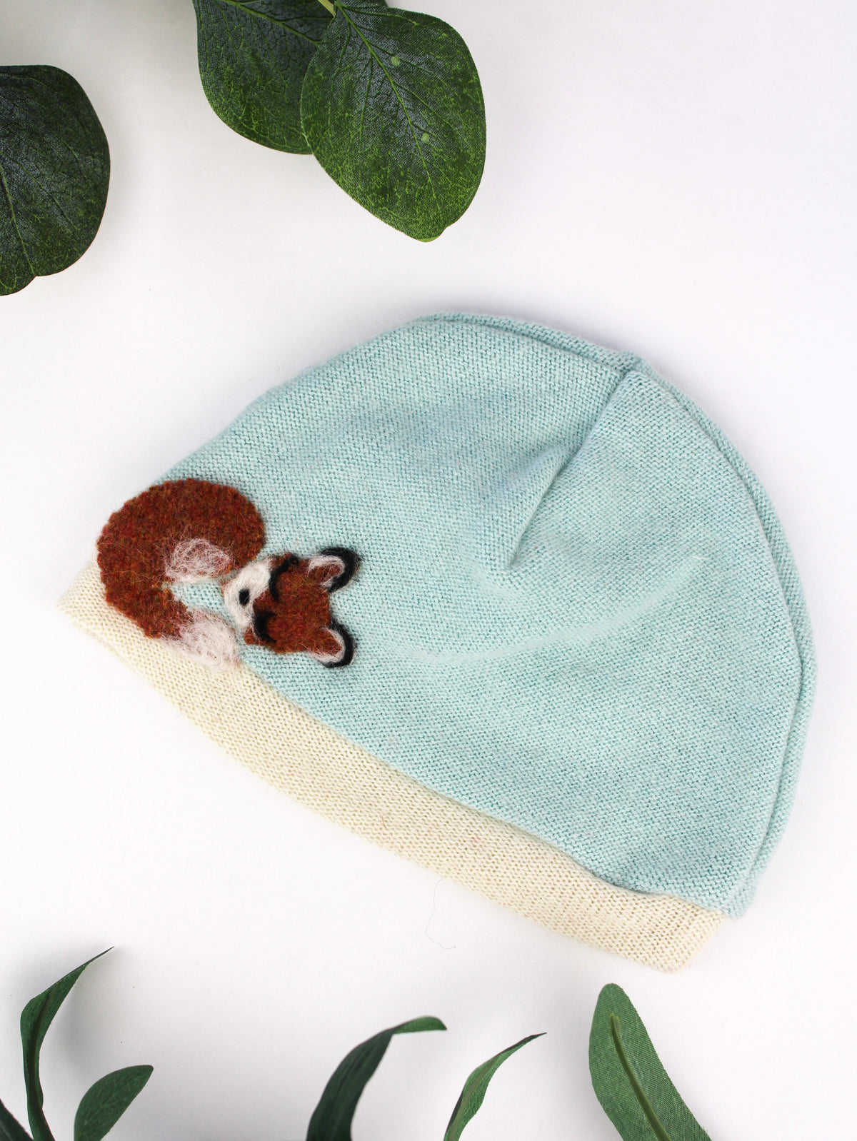Sleeping Fox Cashmere Hat - Newborn — Select Your Color
