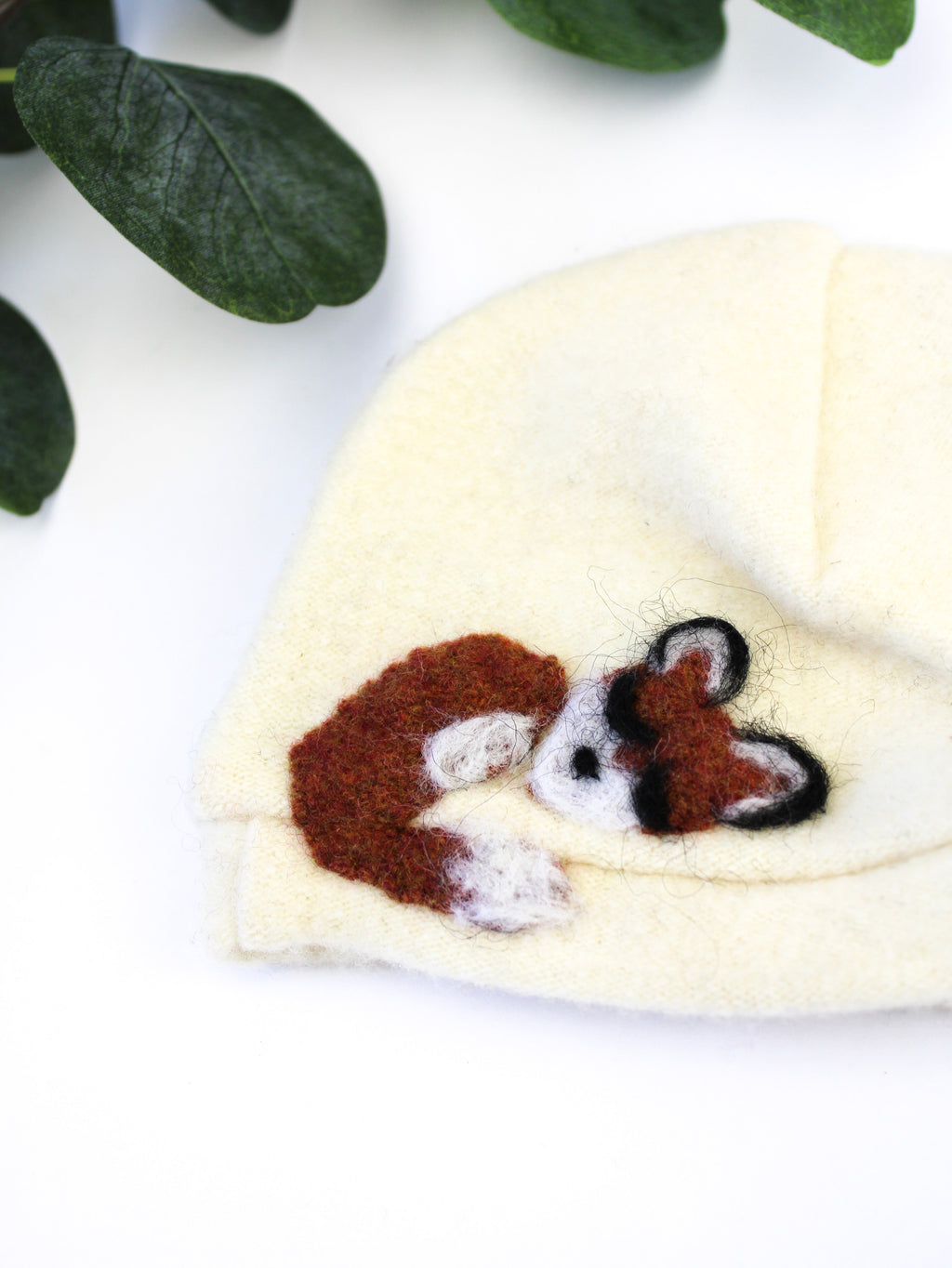 Sleeping Fox Cashmere Hat - Newborn — Select Your Color