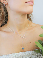 Pebble Drop Lariat Necklace — Select Your Color