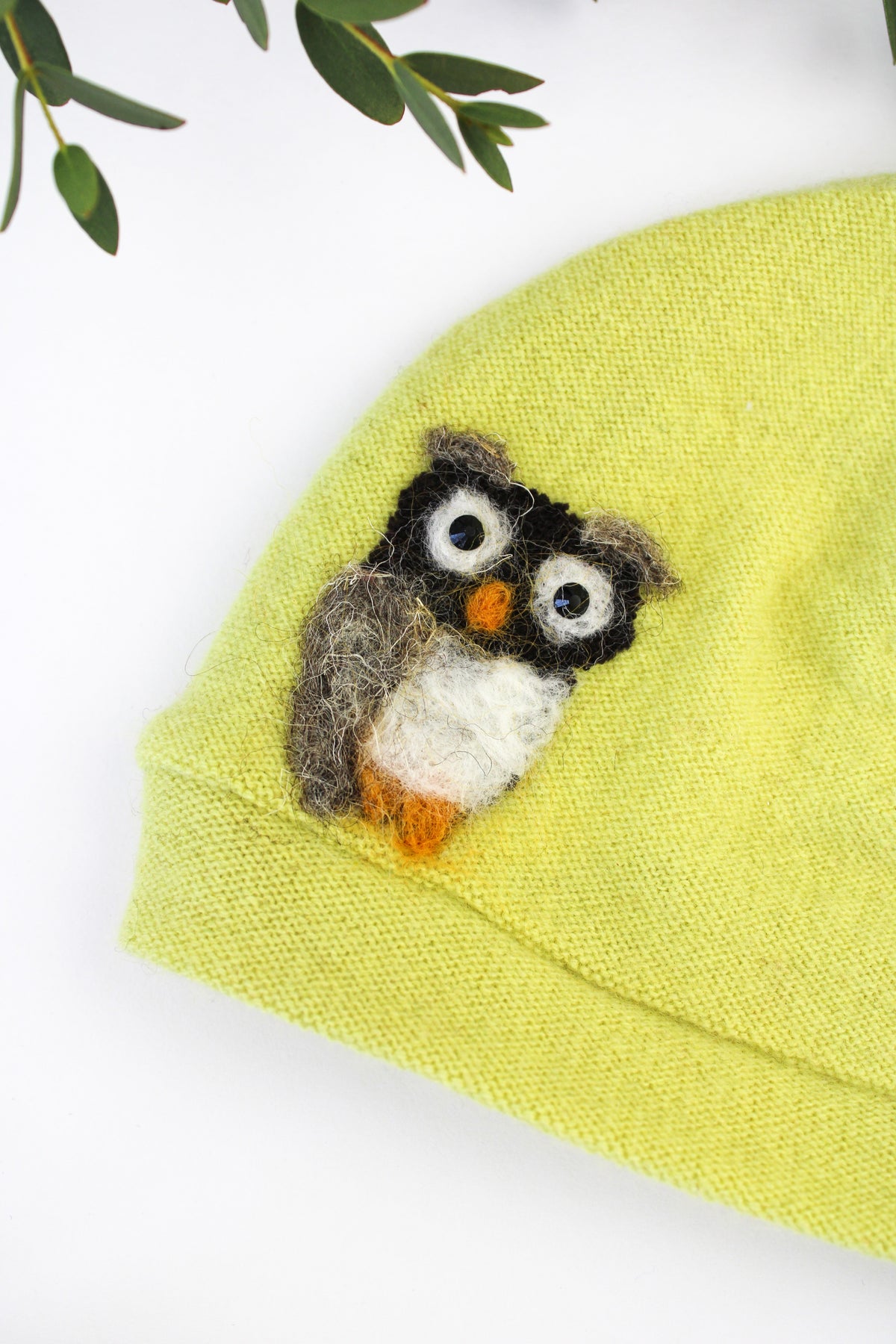 Owl Cashmere Hat - Baby — Select Your Color