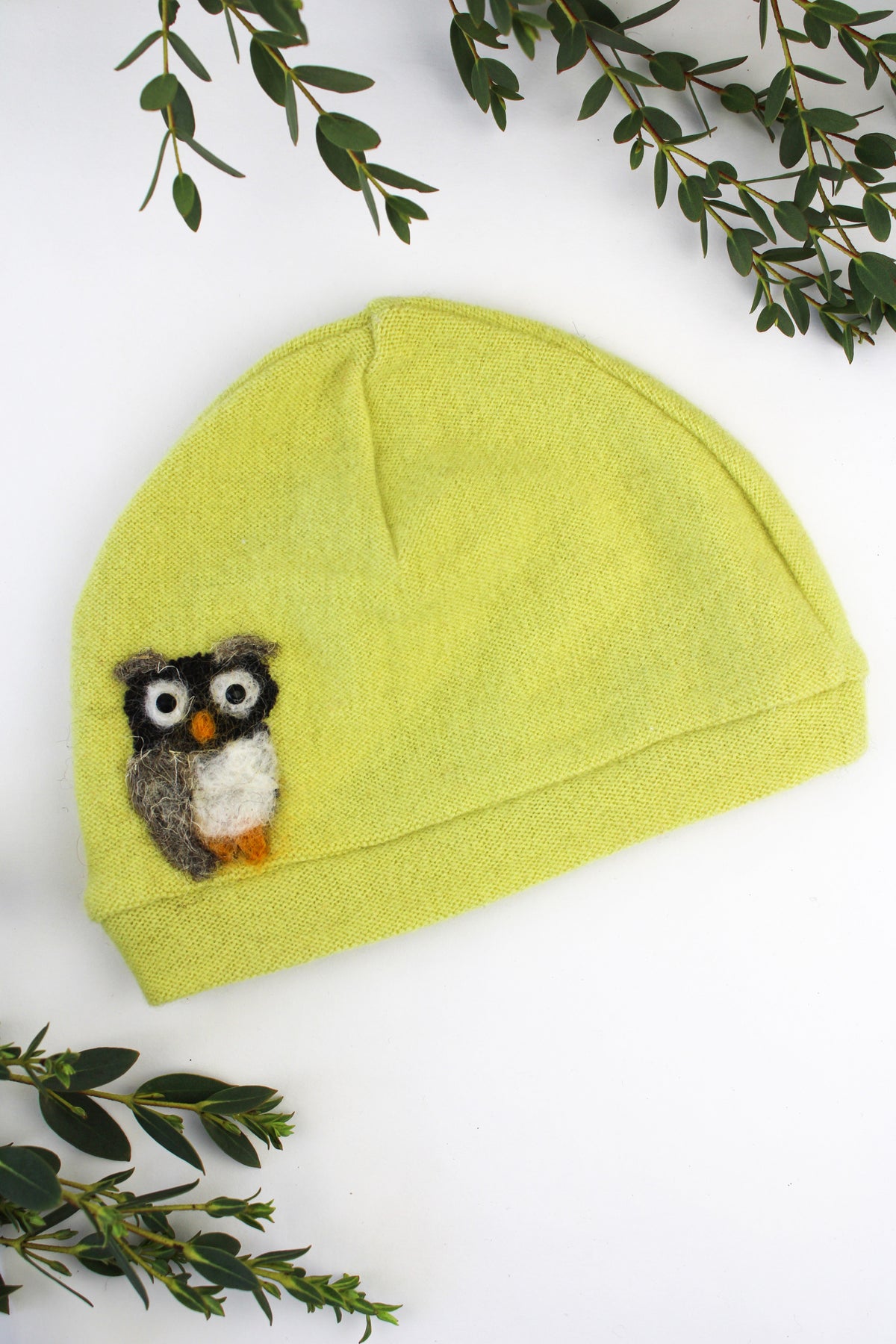 Owl Cashmere Hat - Baby — Select Your Color
