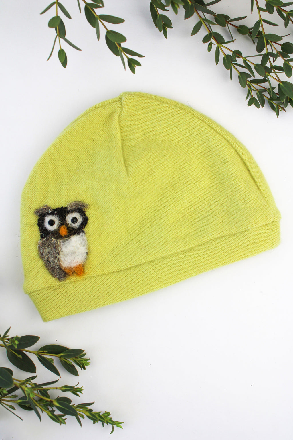 Owl Cashmere Hat - Baby — Select Your Color