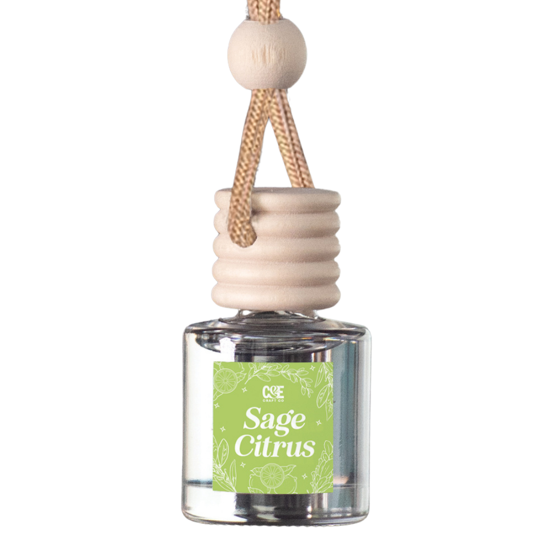 Sage Citrus Scented Hanging Refillable Car Freshener Diffuser