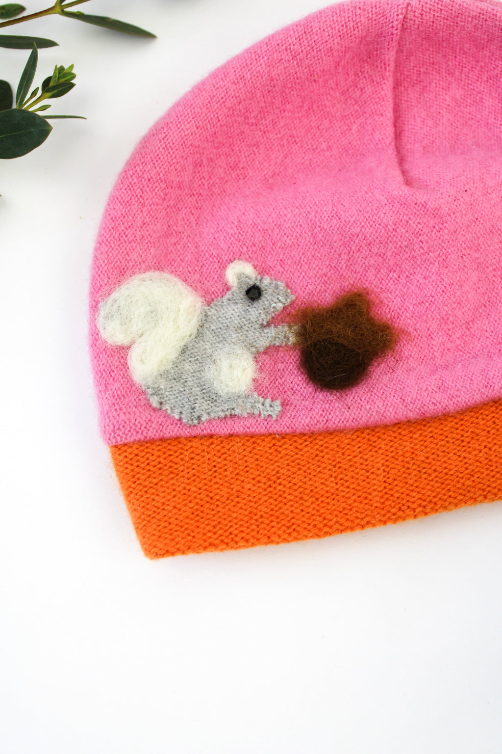 Squirrel Cashmere Hat - Baby — Select Your Color