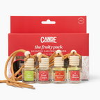Fruity 4 Pack Scented Hanging Refillable Car Freshener Diffusers Bundle