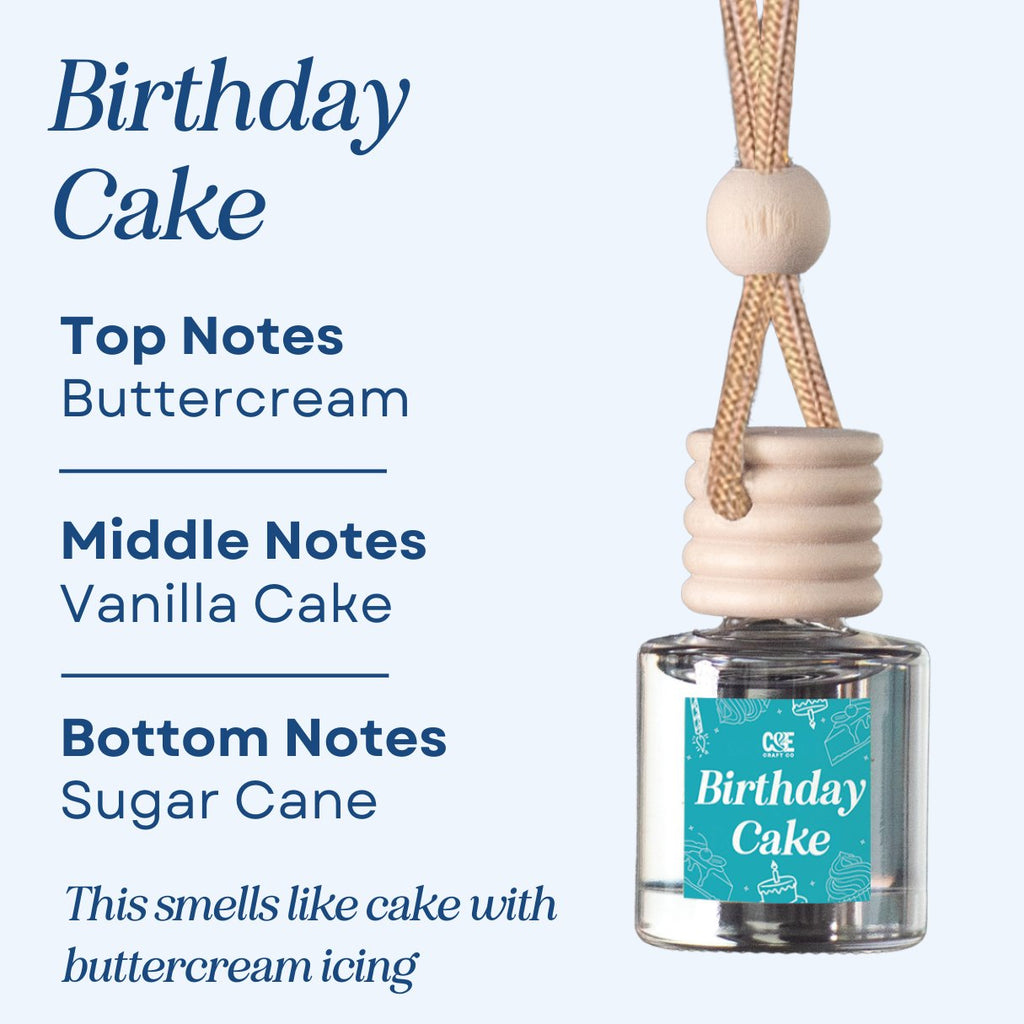 Birthday Cake Scented Hanging Refillable Car Freshener Diffuser