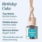 Birthday Cake Scented Hanging Refillable Car Freshener Diffuser
