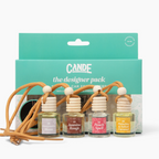 Designer 4 Pack Scented Hanging Refillable Car Freshener Diffusers Bundle