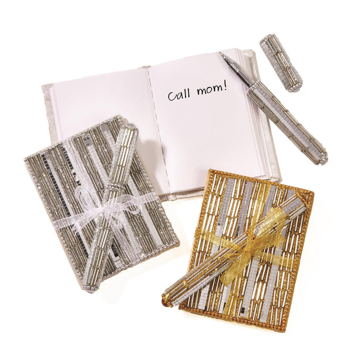 Handmade Mini Blinged Out Notebook & Matching Blinged Out Pen — Select Your Color Set