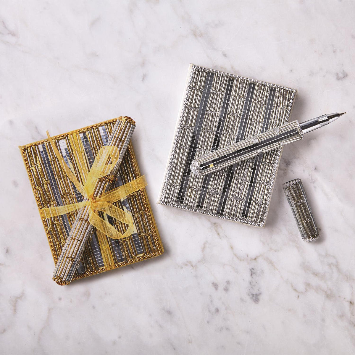Handmade Mini Blinged Out Notebook & Matching Blinged Out Pen — Select Your Color Set