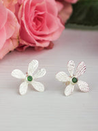 Five Petal Wild Flower Earrings — Select Your Color