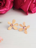 Five Petal Wild Flower Earrings — Select Your Color