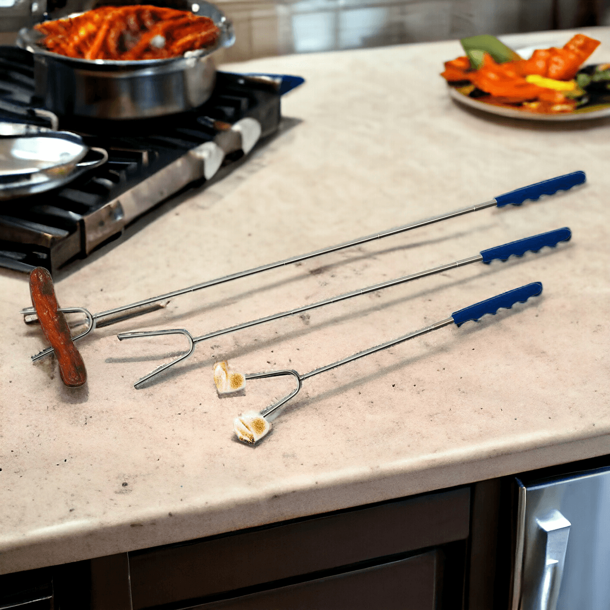 Extendable Roasting Stick for Everything from Marshmallows to Hot Dogs