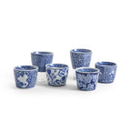Hand-Painted Porcelain Mini Blue & White Chinoiserie Cachepots— Select Your Design