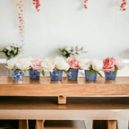 Hand-Painted Porcelain Mini Blue & White Chinoiserie Cachepots— Select Your Design