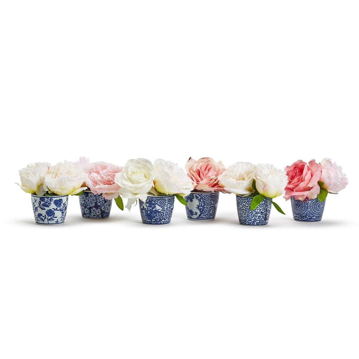 Hand-Painted Porcelain Mini Blue & White Chinoiserie Cachepots— Select Your Design