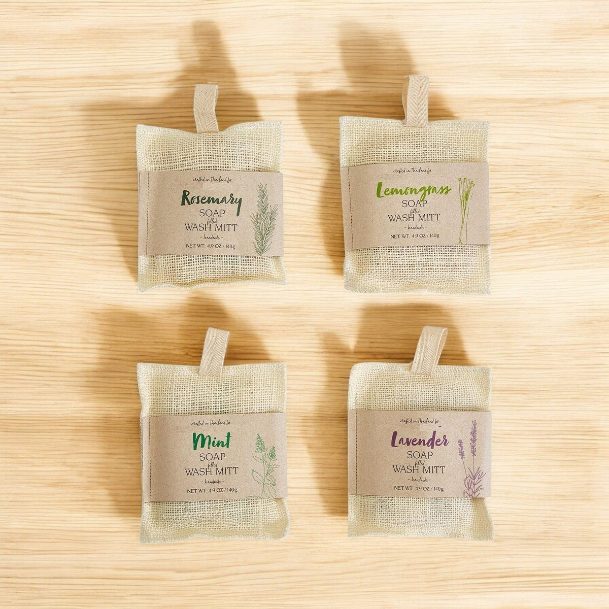 Soap Filled Exfoliant Bath Mitt — Select Your Essential Oil Infused Soap