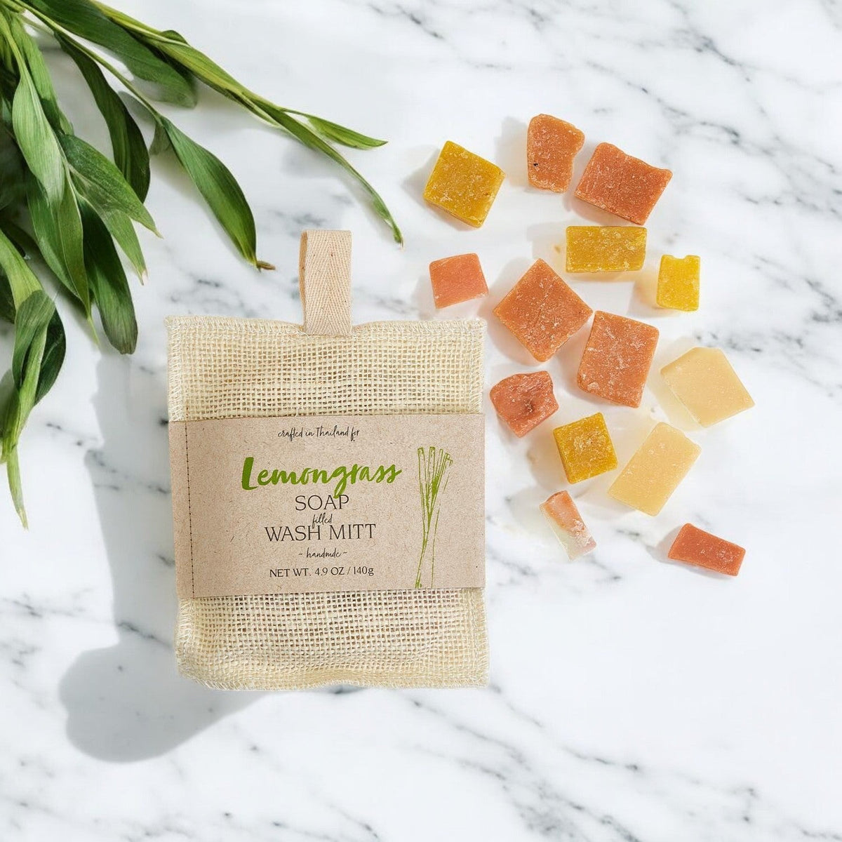 Soap Filled Exfoliant Bath Mitt — Select Your Essential Oil Infused Soap