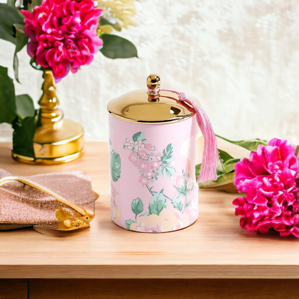 Vintage Floral Gift Boxed Candle