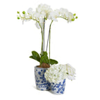 Blue & White Chinoiserie Style Vase — Select Your Size
