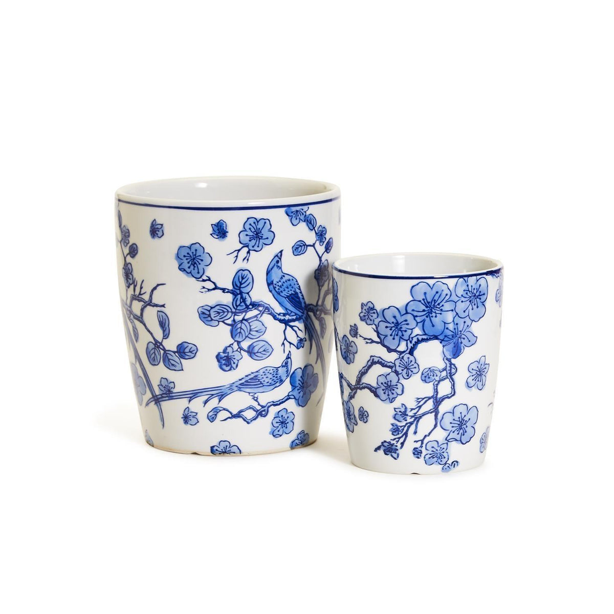 Blue & White Chinoiserie Style Vase — Select Your Size